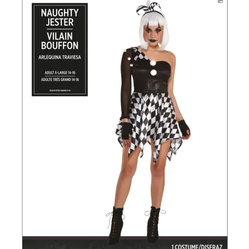 Party City Scary-Adult Bad Jester Costume