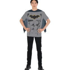 Party City Superhero-Adult Batman Costume T-Shirt With Cape - Dc Comics
