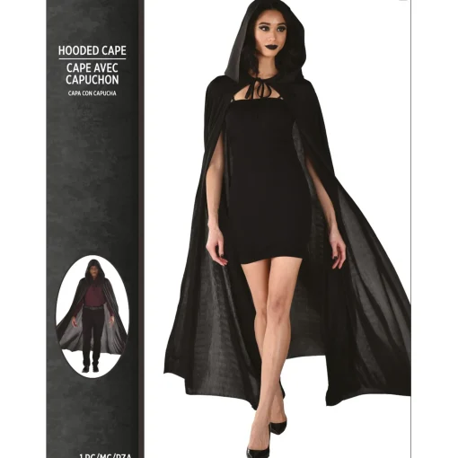 Party City Couples' Costumes-Adult Black Hooded Cape