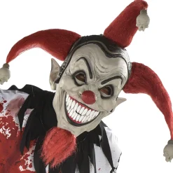 Party City Scary-Adult Evil Jester Latex Mask With Mini Skulls - Twisted Circus
