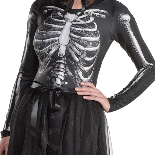 Party City Scary-Adult Gothic Skeleton Queen Costume