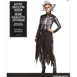 Party City Scary-Adult Gothic Skeleton Queen Costume