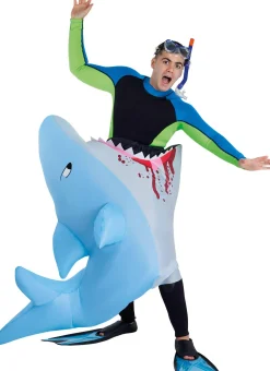 Women Party City Funny|Adult Inflatable Man-Eating Shark Costume