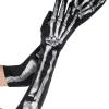 Party City Gloves-Adult Long Skeleton Gloves