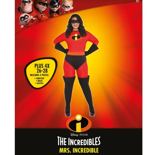 Women Party City Disney|Adult Mrs. Incredible Plus Size Deluxe Costume - The Incredibles