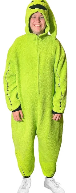 Women Party City Disney|Adult Oogie Boogie One Piece Zipster Costume - The Nightmare Before Christmas