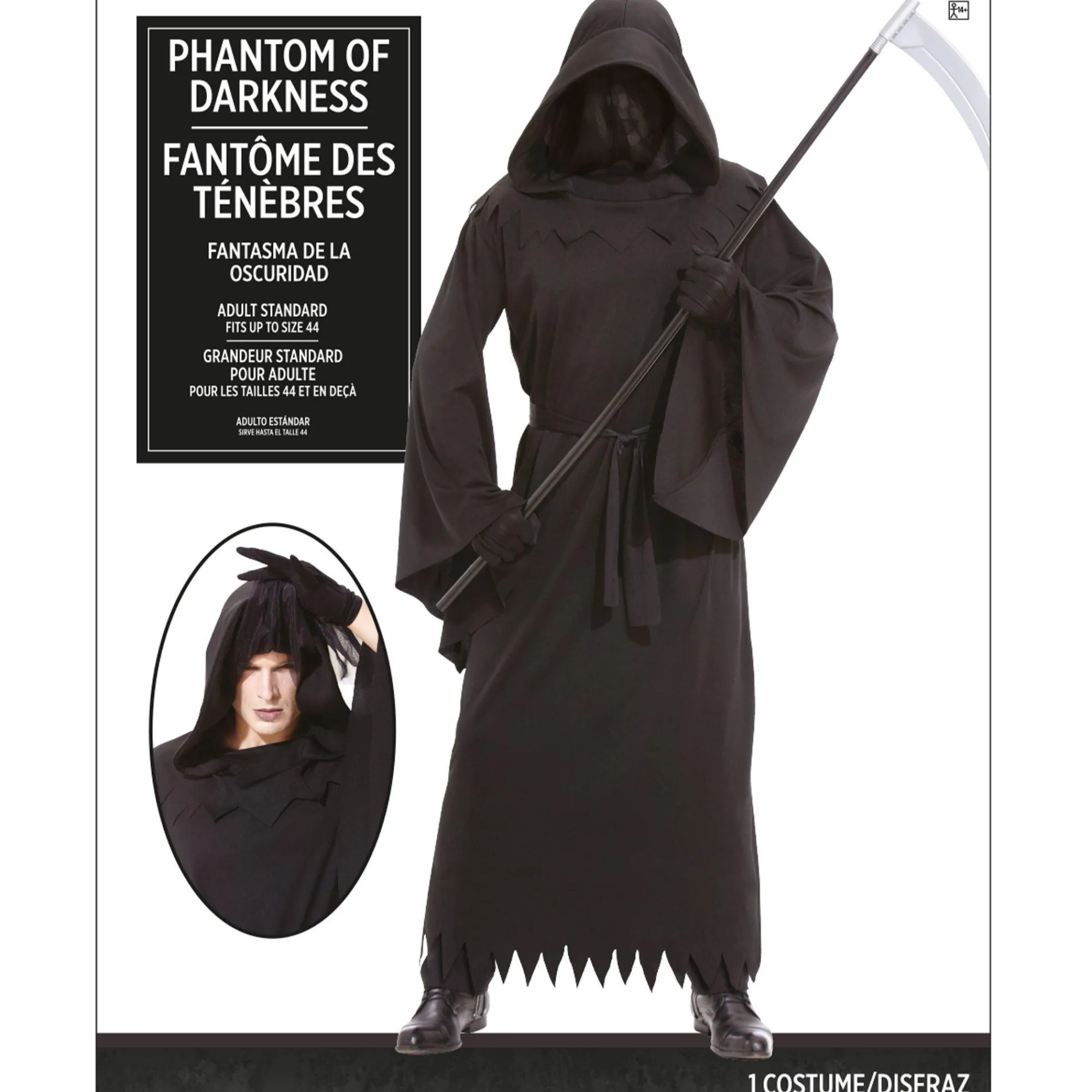 Party City Scary-Adult Phantom Of Darkness Costume