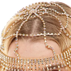 Party City Headbands, Tails-Adult Rhinestone Flapper Head Cap