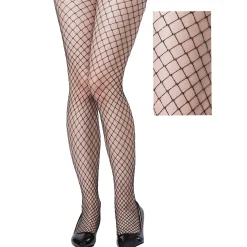 Party City Tights-Adult Sparkling Black Diamond Fishnet Pantyhose