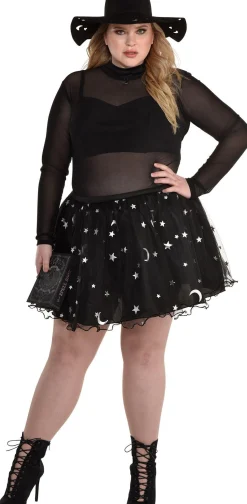 Women Party City Witch|Adult Spellcaster Witch Costume - Plus Size