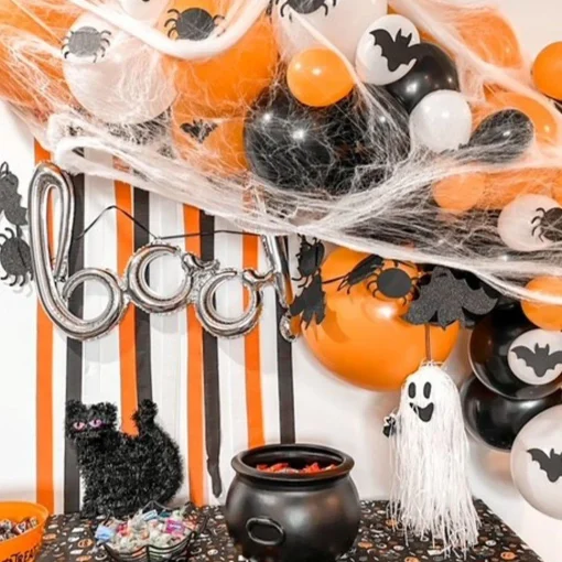 Party City Balloons|Air-Filled Bats & Spiders Halloween Balloon Garland Kit