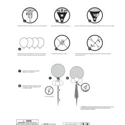 Party City Yard Stakes & Signs|Air-Filled Iridescent Skeleton Foil & Latex Balloon Yard Sign, 64In