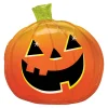 Party City Balloons|Air-Filled Smiley Halloween Jack-O'-Lantern Foil Balloon, 17In