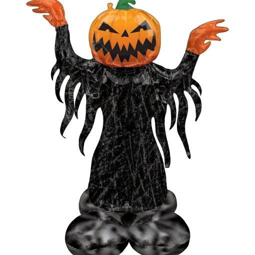 Party City Balloons|Airloonz Creepy Clown & Pumpking Halloween Foil Balloon Set, 2Pc