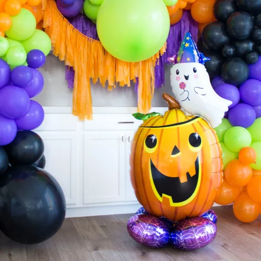 Party City Trunk Or Treat|Airloonz Jack-O'-Lantern & Ghost Balloon, 56In