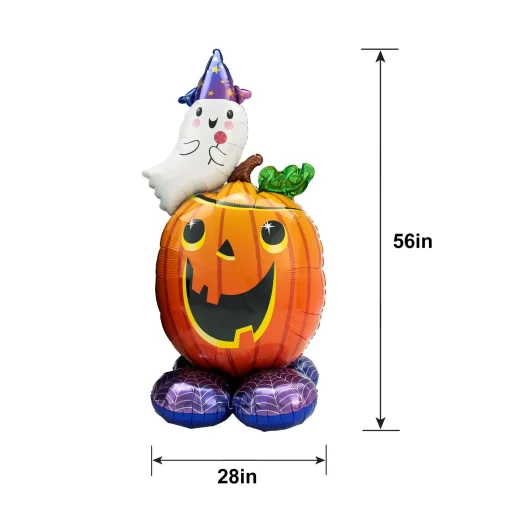 Party City Trunk Or Treat|Airloonz Jack-O'-Lantern & Ghost Balloon, 56In