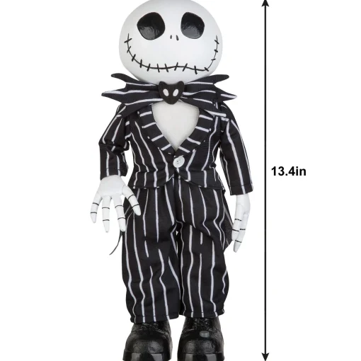 Disney Channel Decorations|Animatronic Jack Skellington Standing Halloween Decoration, 13.4In - The Nightmare Before Christmas