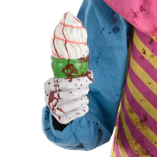 Party City Animatronics|Animatronic Light Up Talking Neon Ice Cream Clown, 6Ft