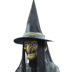Party City Animatronics|Animatronic Light-Up Talking Towering Witch Halloween Decoration, 10Ft