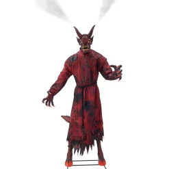 Party City Animatronics|Animatronic Light-Up Talking Lava Demon Decoration With Fog Effect, 7.5Ft