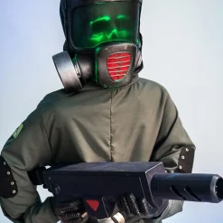 Party City Animatronics|Animatronic Light-Up Zombie Flamethrower Halloween Decoration With Sounds, 6.6Ft -The Exterminator