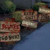Party City Yard Stakes & Signs|Beware Sign Yard Stakes 3Ct