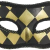 Party City Masquerade-Black & Gold Harlequin Masquerade Mask