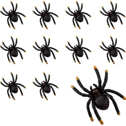 Party City Creatures|Black & Orange Tip Spiders 36Ct