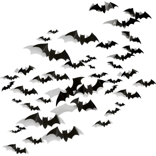 Party City Decorations|Black Bat Paper Cutouts, 50Ct