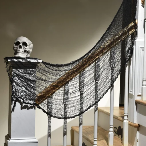 Party City Decorations|Black Halloween Creepy Cloth