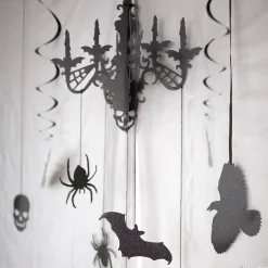 Party City Window & Wall Décor|Black Paper Candelabra - Haunted House