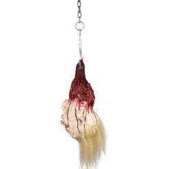 Party City Get Axed|Blonde Severed Head Latex & Vinyl Hanging Decoration, 7.75In X 23.25In