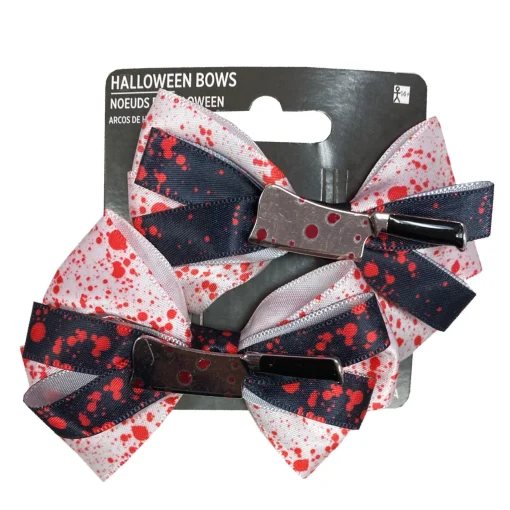 Party City Headbands, Tails-Bloody Cleaver Hair Bows, 2Ct