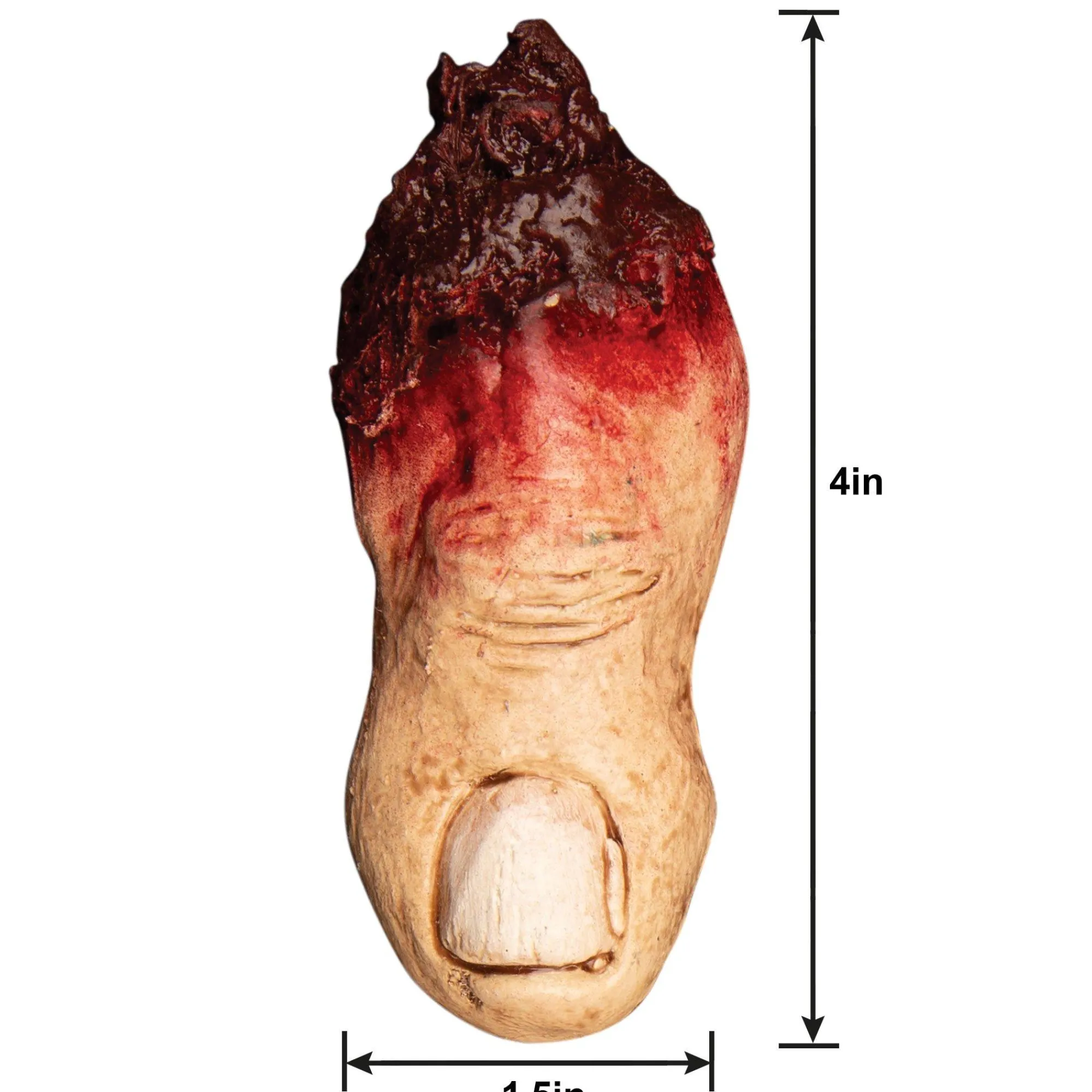 Party City Get Axed|Bloody Severed Toe Latex Prop, 1.5In X 4In