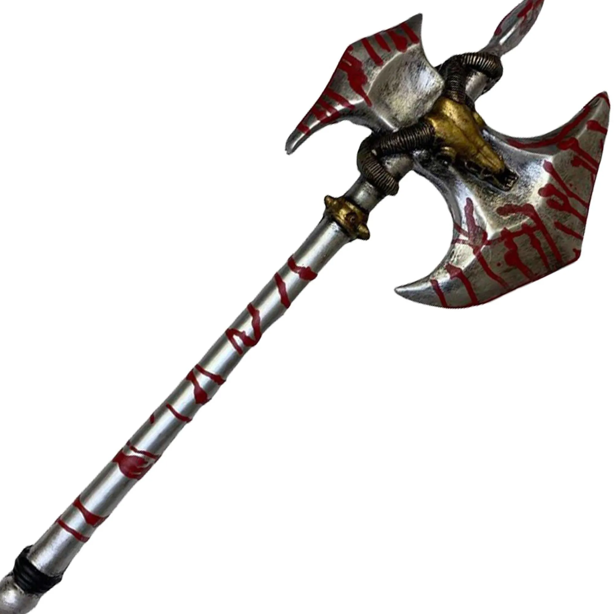 Party City Weapons|Bloody Silver Battle Axe, 31.5In - High-Density Foam Prop