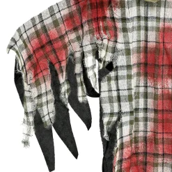 Party City Hanging Props|Bloody Zombie In Plaid Fabric & Plastic Hanging Decoration, 48In