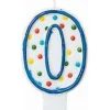 Party City Baking Supplies-Blue Outline Number 0 Birthday Candle
