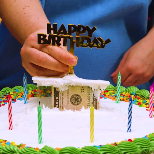 Party City Baking Supplies-Cash Stash Birthday Cake Topper