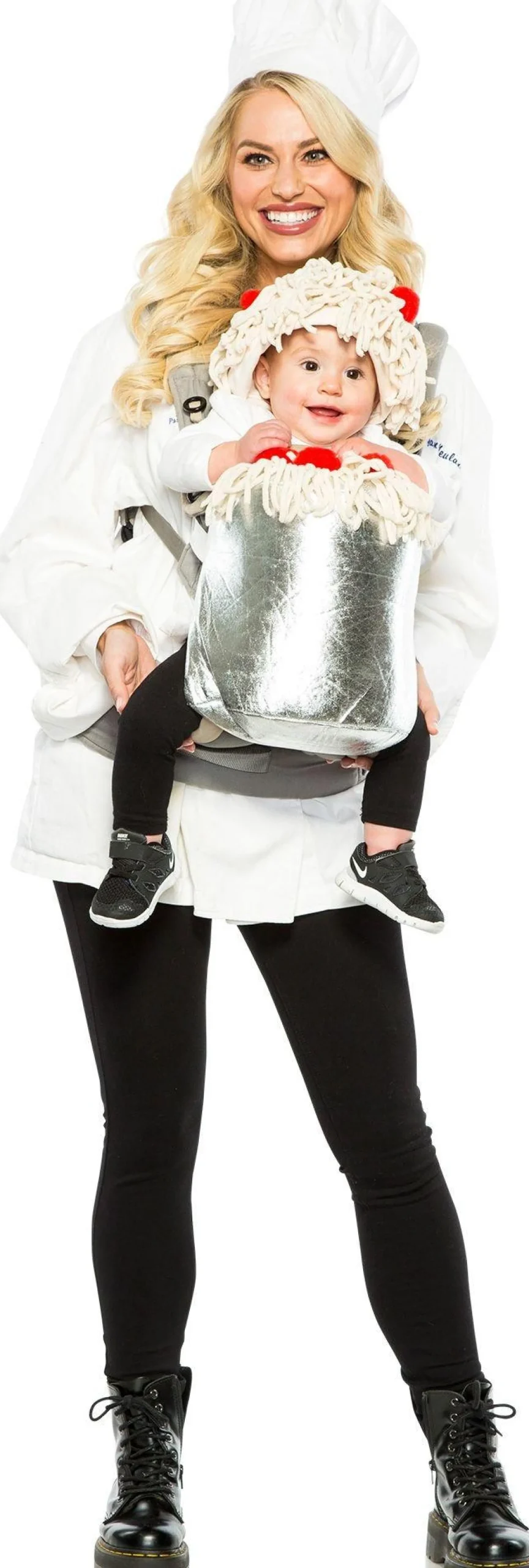 Women Party City Funny|Chef & Spaghetti Baby & Me Costume