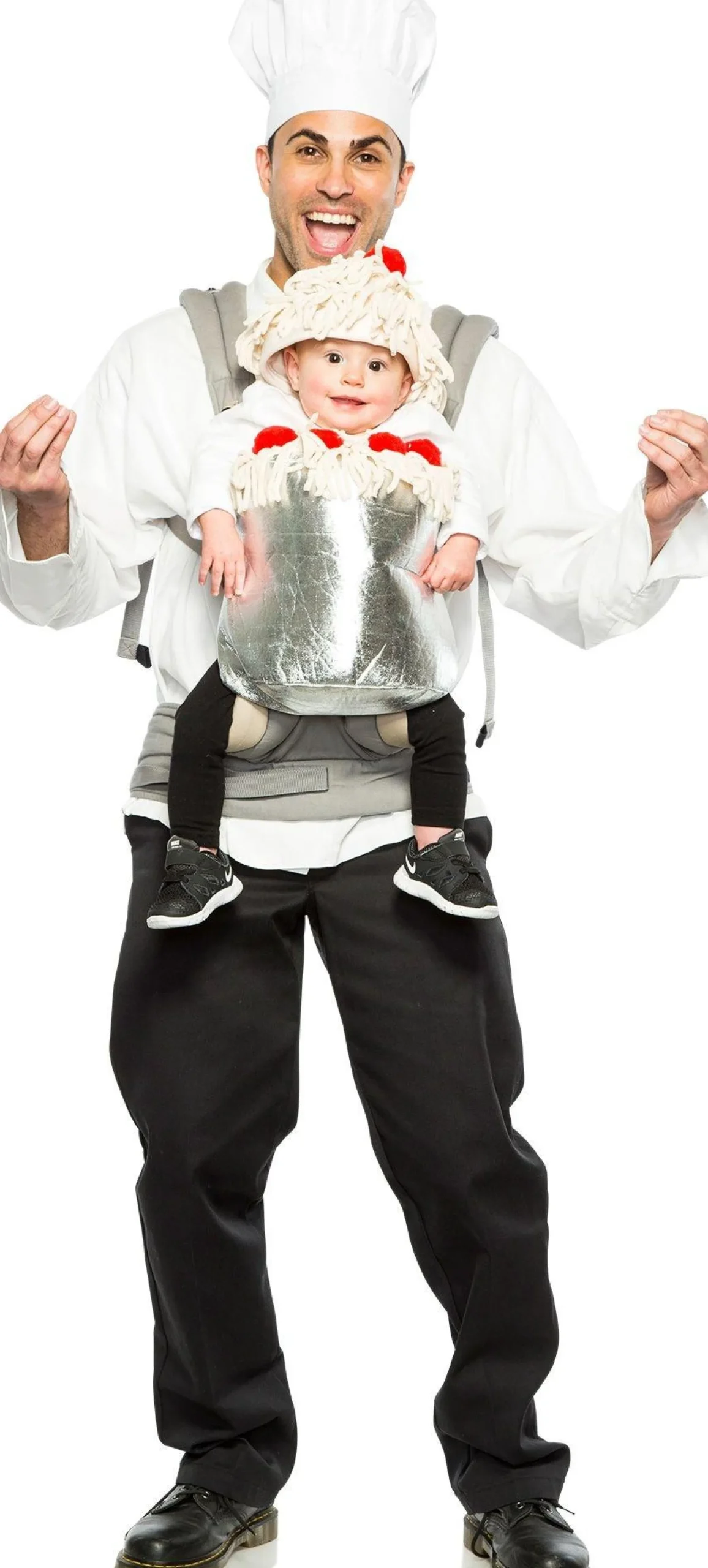 Women Party City Funny|Chef & Spaghetti Baby & Me Costume