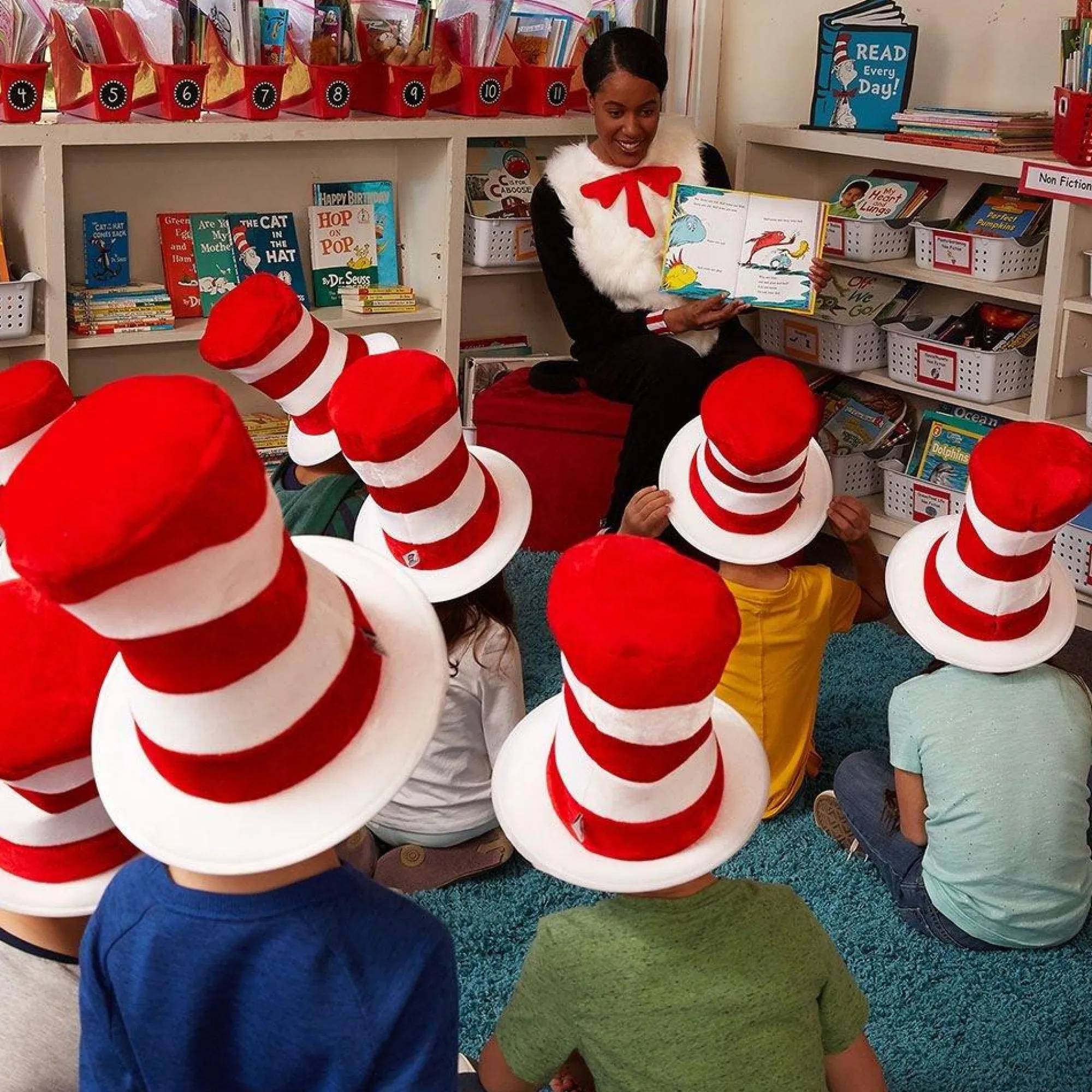 Dr. Seuss Hats-Child Cat In The Hat Top Hat -