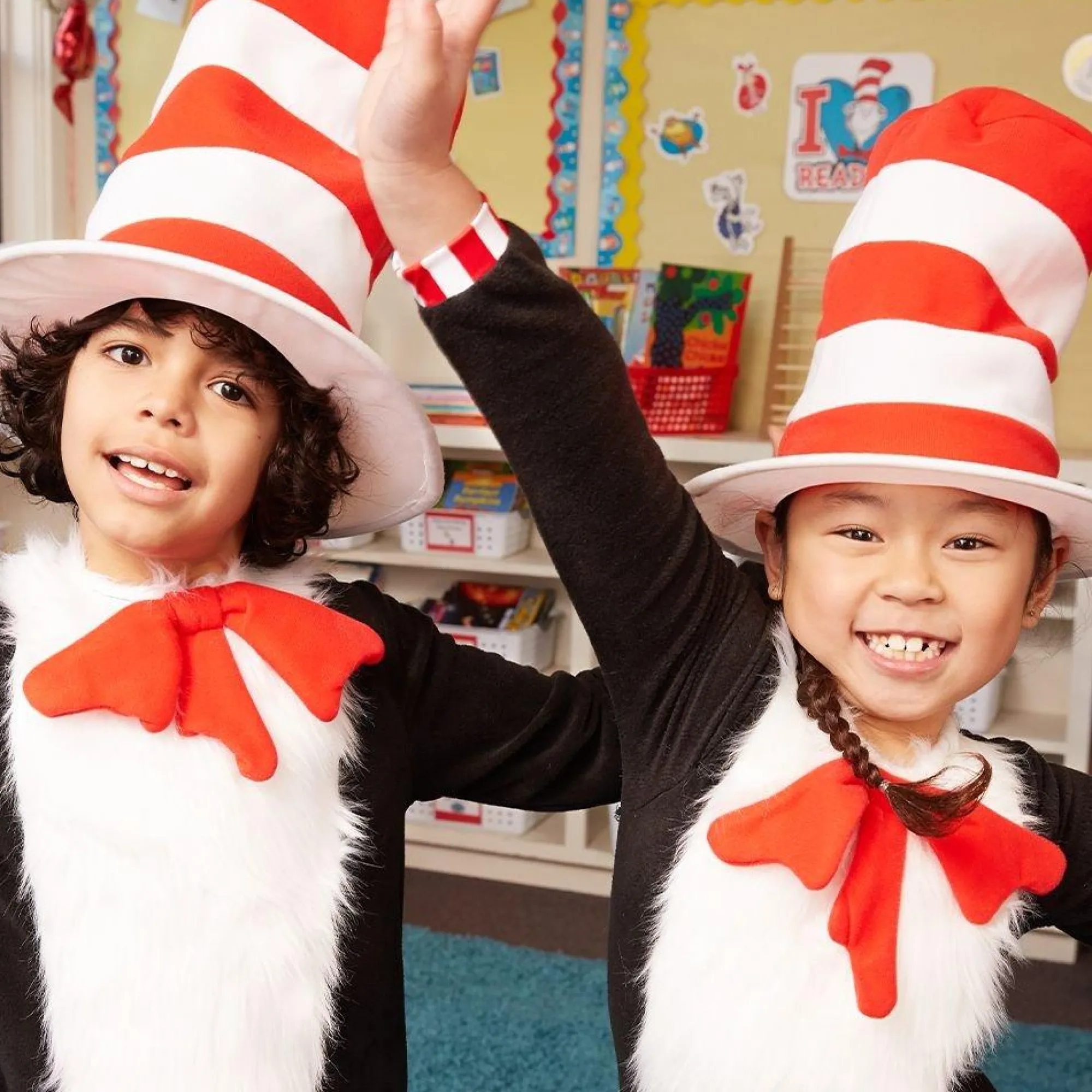 Dr. Seuss Hats-Child Cat In The Hat Top Hat -