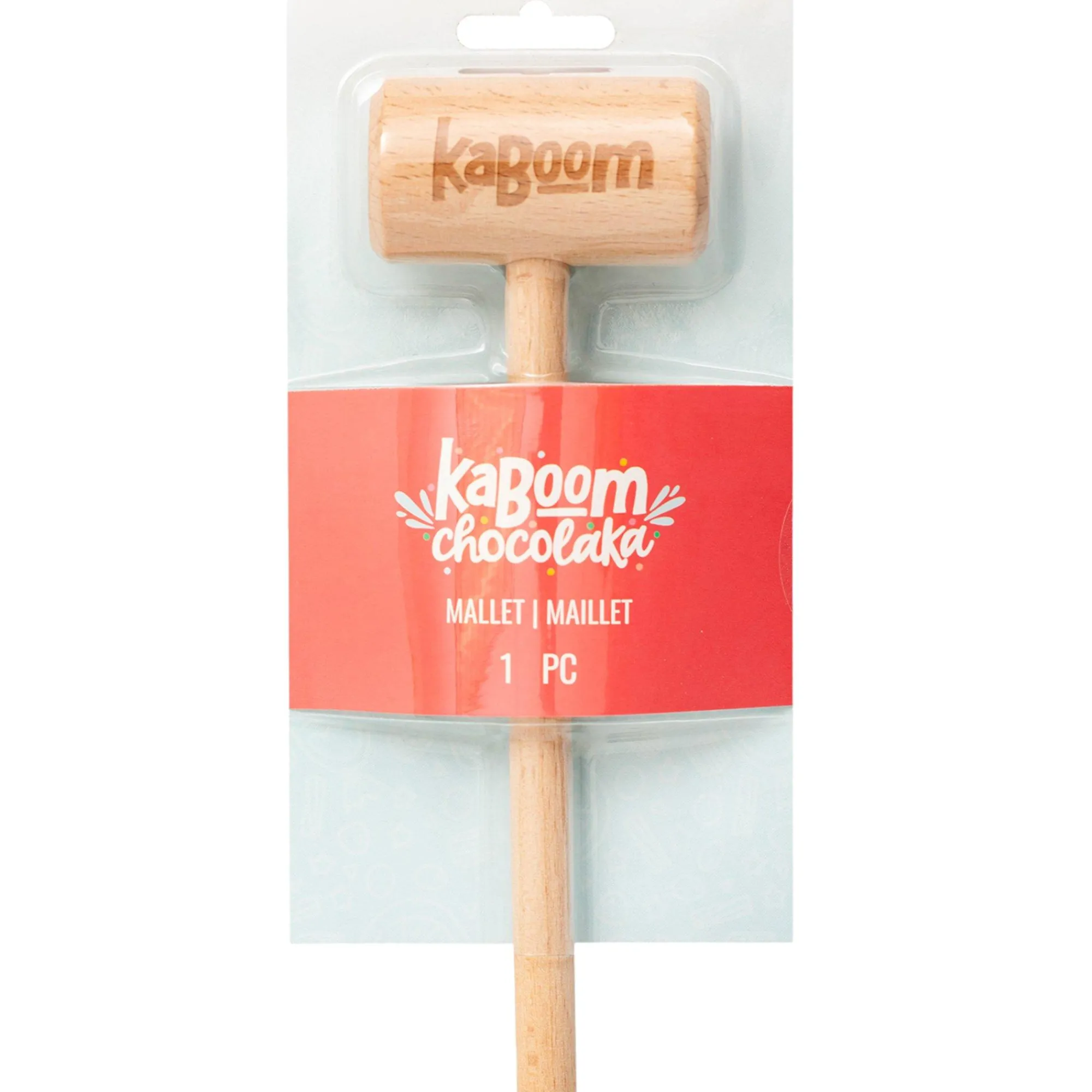Party City Baking Supplies-Chocolate Pi Ata Wooden Mallet, 3.9In X 8In - Kaboom Chocolaka