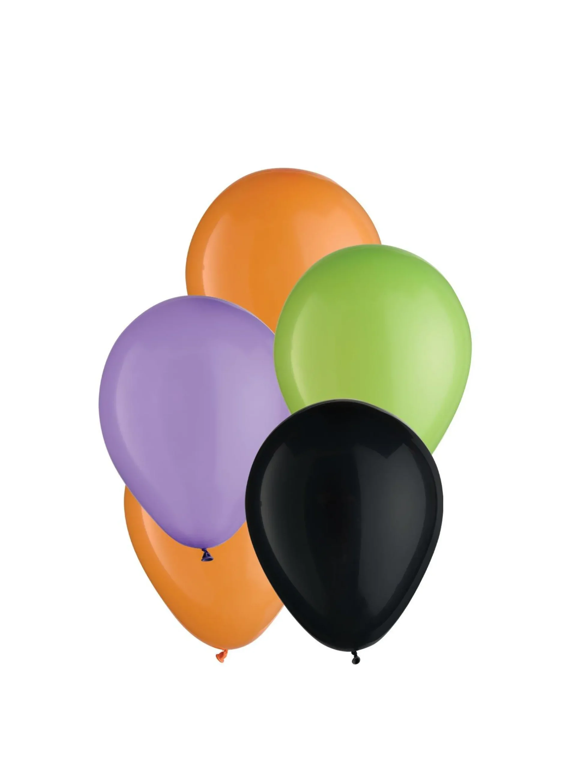 Party City The Nightmare Before Christmas|25Ct, 5In, Halloween 4-Color Mix Latex Balloons - Black, Green, Orange, & Purple