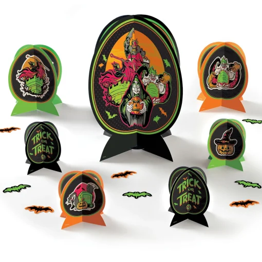 Party City Table Décor & Centerpieces|Disney Villains Halloween Cardstock Table Decorating Kit, 31Pc