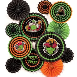 Party City Disney Villains|Disney Villains Halloween Paper Fan Decorating Kit, 17Pc