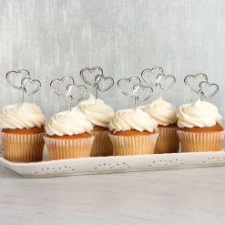 Party City Baking Supplies-Double Heart Party Picks 12Ct