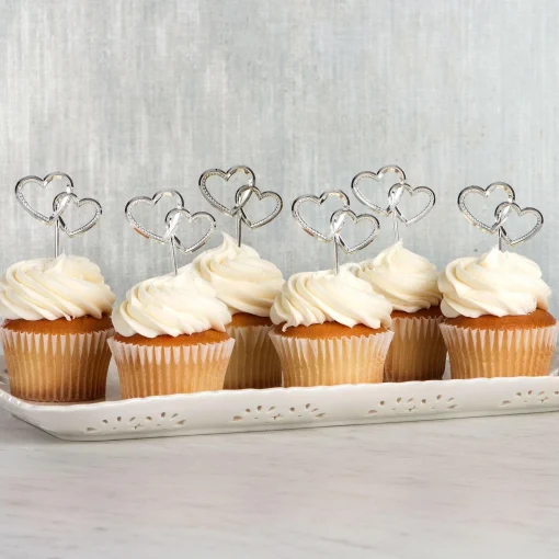 Party City Baking Supplies-Double Heart Party Picks 12Ct