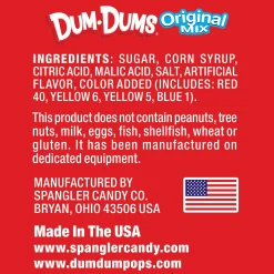 Dum Dums Bulk Candy-Dum Dum Original Mix Lollipops, 2.1Lbs, 200Ct