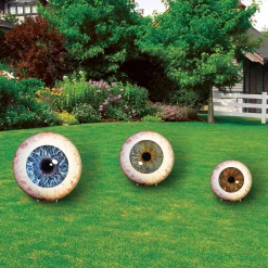 Party City Yard Stakes & Signs|Eyes On You Plastic & Metal Yard Sign Set, 3Pc